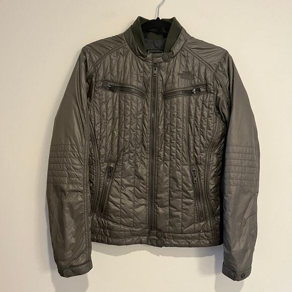 The North Face Jackets & Blazers - The North Face Puffer Jacket Arel Moto Motorcyle Olive Army Green Womens Med